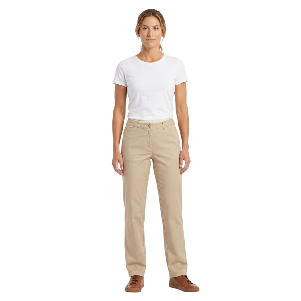 Duck Head Cream Mid-Rise Chino Pants Womens 6